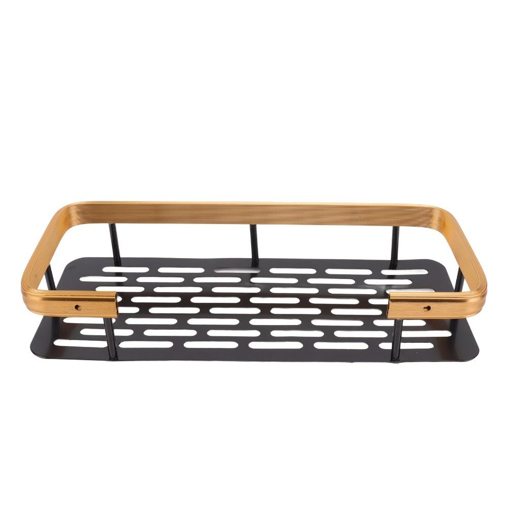 Black Gold Shower Shelf Aluminium Bathroom Shelf Rack Shower Organizer Space Saving