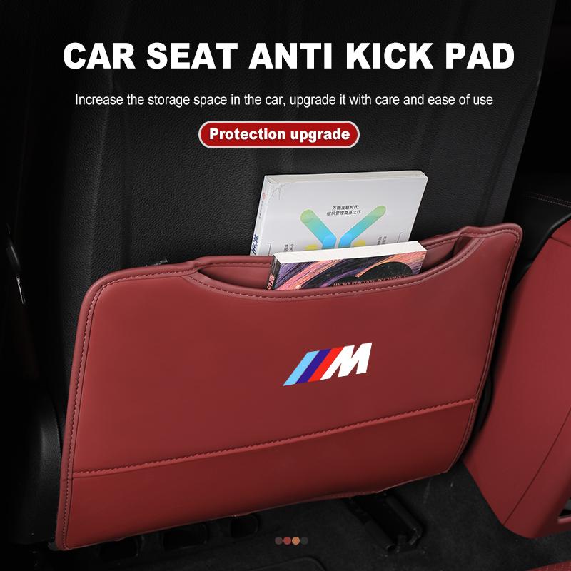 1/2 st bilsätesskydd skyddsskydd anti-sparkdyna förvaringsficka tillbehör för BMW E70 E91 E30 G30 M3 M5 X6 X4 X7 E93 X1 X3 X5