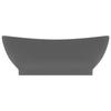 VidaXL Oval Washbasin with Overflow GVasque To Place for Toilet Hand Washbasin for Bathroom Cosmetic Room Interior Ris 146939