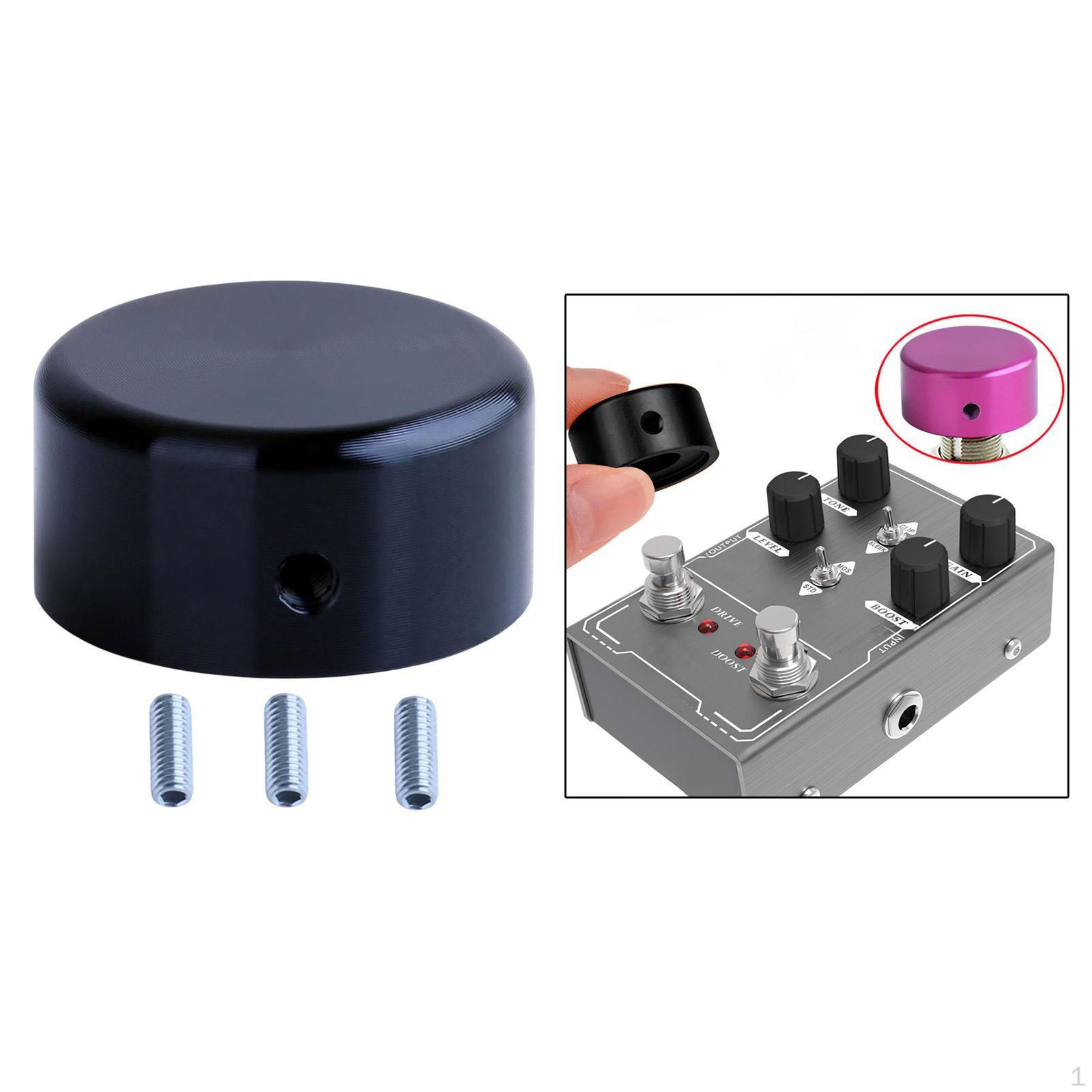 

Алюминиевая накладка на ножной переключатель для гитары, колпачок для гвоздя с винтами и гаечным ключом, нескользящий ножной переключатель чёрный