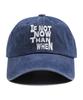 WHEN YOU MOVE Pigment Slogan Ball Cap Navy