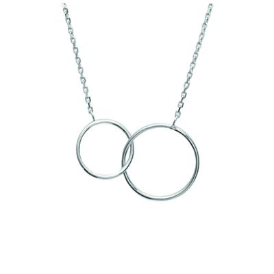 [M7331] - Silver 'Infini' Silver Necklace (rhodium-plated) - 33x20 Mm (circles)