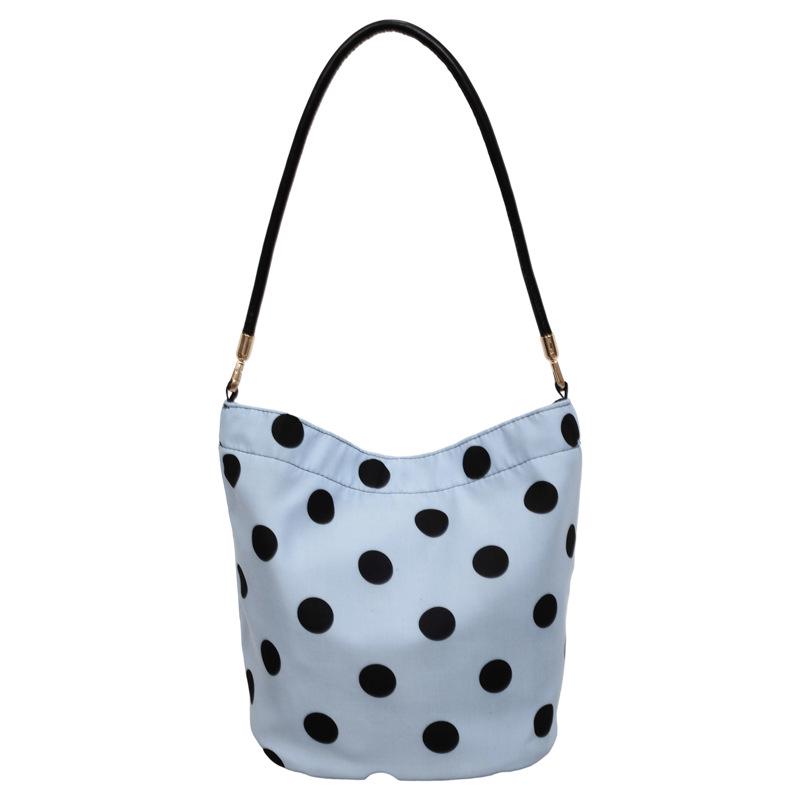 2026 Women's Niche Linen Polka Dot Tote - Versatile, Stylish Single Shoulder Basket Bag