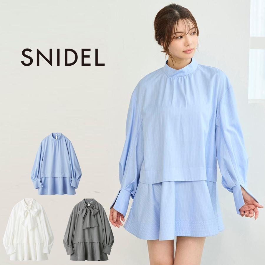 SALE50%OFF SNIDEL Sustainable Bali Volume Tunic Blouse swfb255071 Women s Tops Long Sleeve Elegant Flare