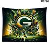 Green Bay Packers Logo Wall Tapestry Aesthetic Wall Hanging Printed Fabric Blanket Decorative Tapestries for Bedroom Living Room Home Decor