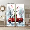 2 pcs   versatile polyester transparent curtains for home decoration Valentine's Day (2) for use in bedrooms and living rooms