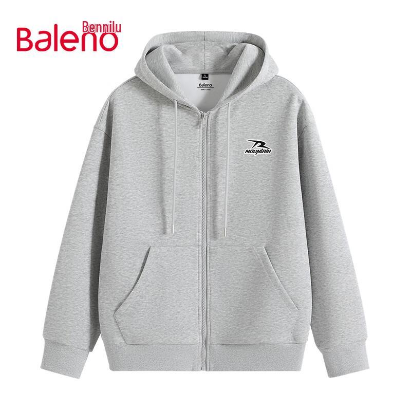 Baleno Men's 2025 Spring Heavyweight Hooded Cardigan Sweatshirt