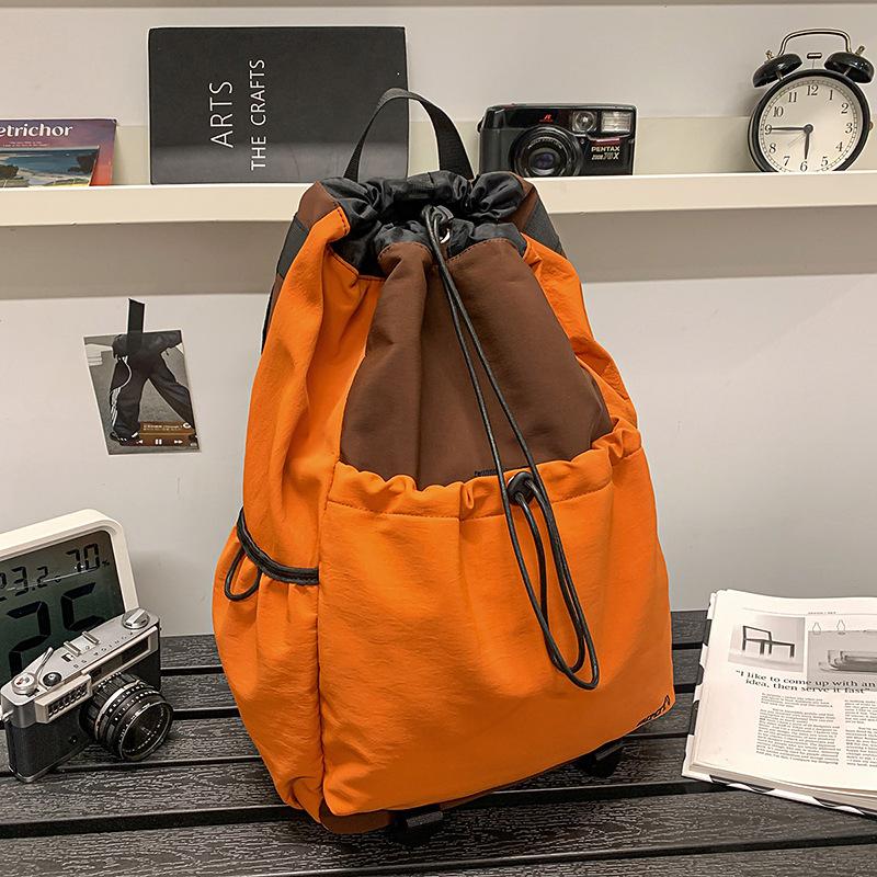 Schoolbag Drawstring Bundle Casual Backpack Outdoor Sports Short Trip Large Capacity Backpack Trendy Versatile Storage Bag