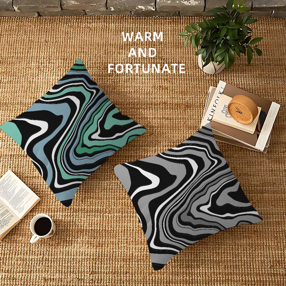 Strata Liquid Pillow Cushion Cover Pillowcase Living Room Sofa Home Decor Customized