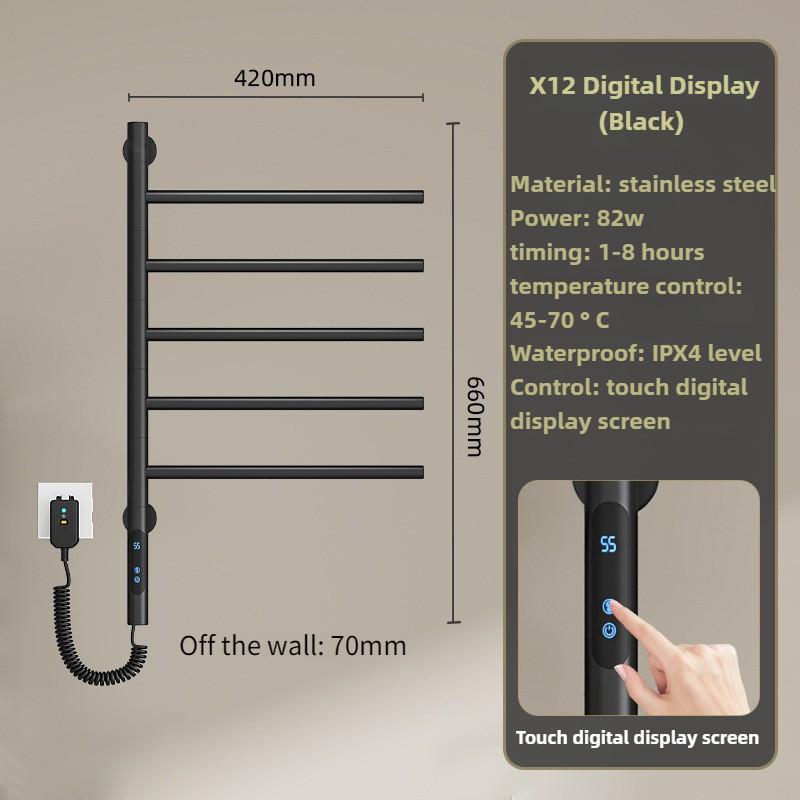 Electric Towel Rack  Household Bathroom Waterproof Intelligent Constant Temperature Towel Drying And Storage Holder