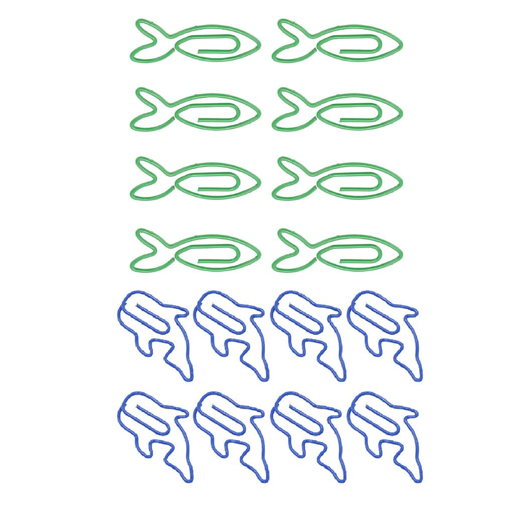 100Pcs Cute Shaped Office Paper Clips Set Lightweight Decorative Lovely Shape Paperclip Clamp for Sc