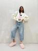Chic Loose-Fit Round Neck Sweatshirt - Versatile & Warm Trendy Top