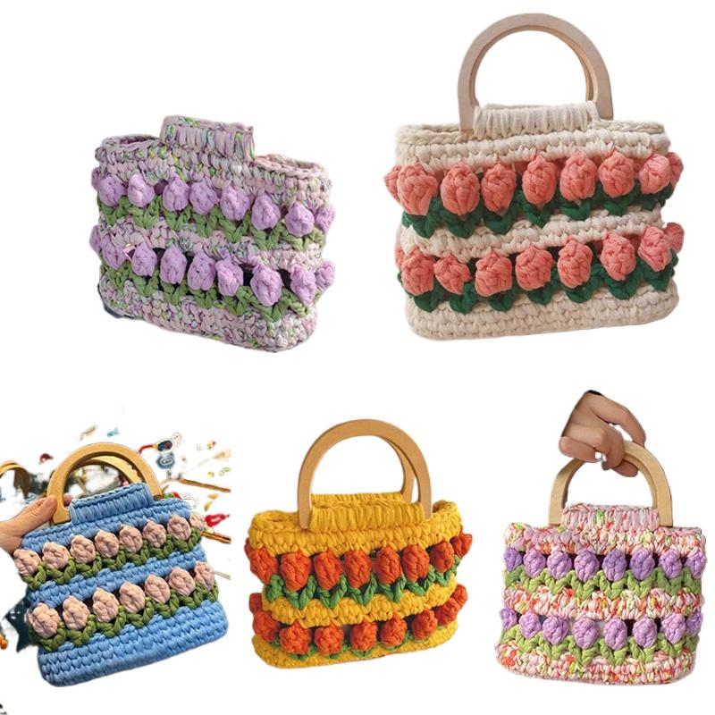 1Pair Handle Bags Accessories Handcrafted Nature Wooden Replacement For Purse Handbag Handle D Shape Bag Handle DIY Making