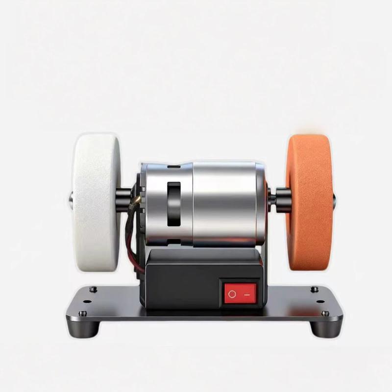 Electric Small Sander High Efficiency Portable Sanding Machine with 2 Wheels for Home DIY Woodworking Metal Polishing