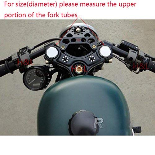 Karun CNC Aluminum Mm Handlebar Replacement for Honda NSR 250 CB 750 Nighthawk ZX6R Yamaha TZR250 Universal Cafe Racer Tilt Angle Bar Assembly Black