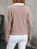 Cross-Border Autumn/Winter Fashion Casual V-Neck Cable Knit Sweater for Women