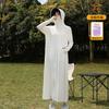 Sunscreen clothing long full body women's ice silk thin 1011 summer sunscreen clothing vinyl hooded UV protection sunshade clothing