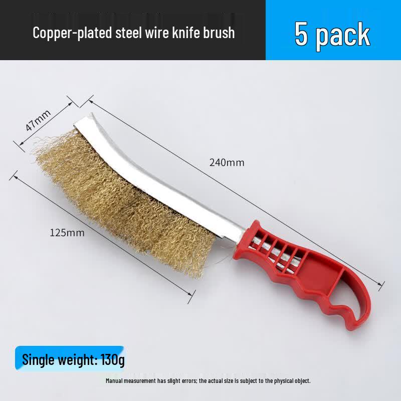 JZDASI Copper-Plated Steel Wire Brush Set, 5-Pack