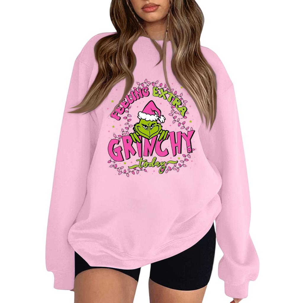 Crewneck Sweatshirt For Women Fall Graphic Sweatshirts Vacation Long Sleeve Drop Shoulder Pullover