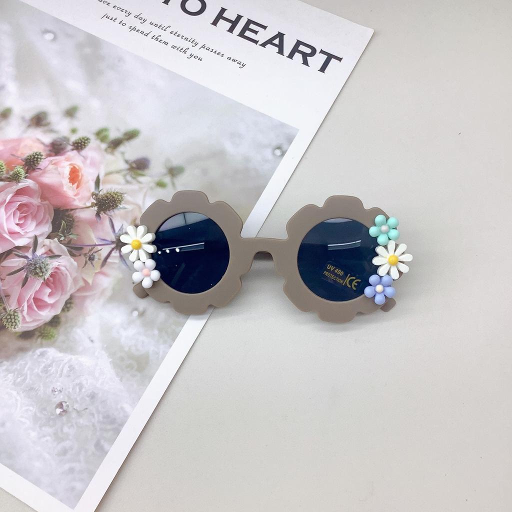 Fashion Cute Diy Children'S Sunglasses Trend Girls Concave Sunglasses Uv-Proof Uv400 Glasses