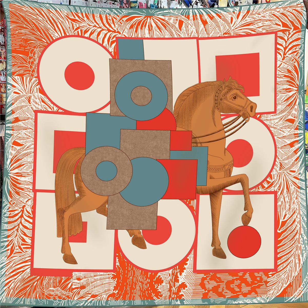 

130см Зимний Шарф из Искусственного Шелка Кашемира Женский Сохраняющий Тепло Брендовый Квадратный Шарф Шаль Роскошная Пашмина Модный Хиджаб Бандана 90X90CM