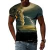 Ny 3D Trendyol Menn Naturlig Landskap Grafiske T-skjorter Sommermote Hip Hop Uformelt trykk T-skjorte Personlighet Kjekk T-skjorte