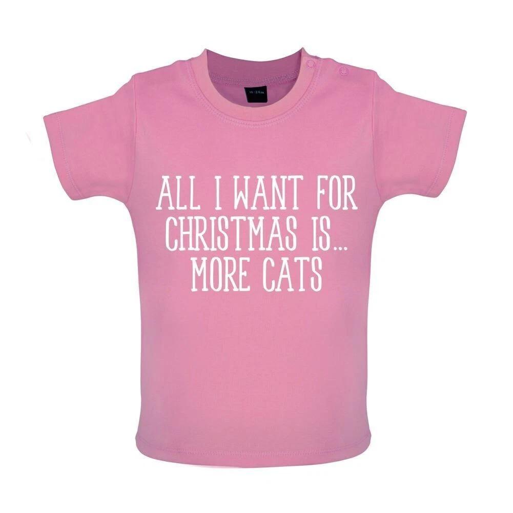 All I Want For Christmas Is More Cats - Kids Baby Kids Boys Girls Unisex T-Shirt / Bodysuit - Animals 160