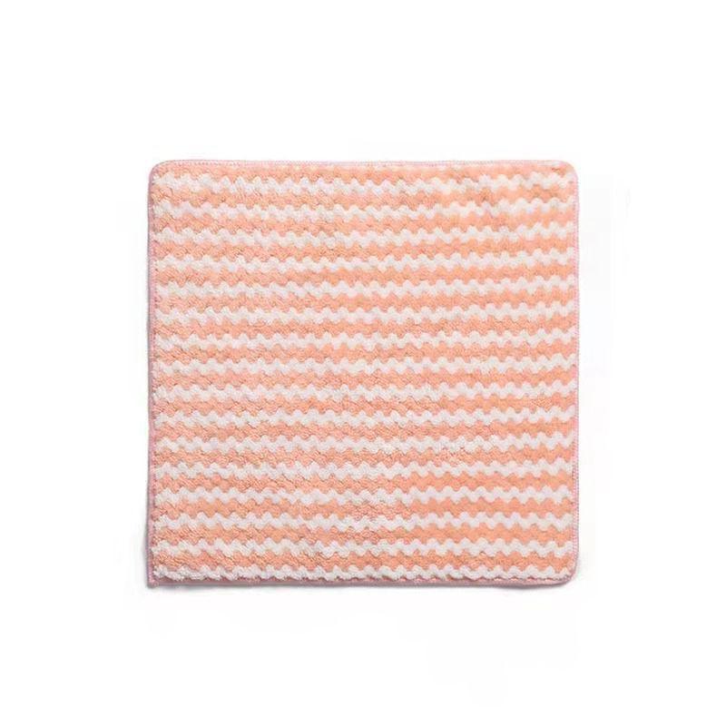 

Кухонные принадлежности Утолщенные впитывающие кухонные полотенца Бытовая уборка Не линяют Ткань для мытья посуды Бамбуковое волокно Тряпка 25*25 розовый