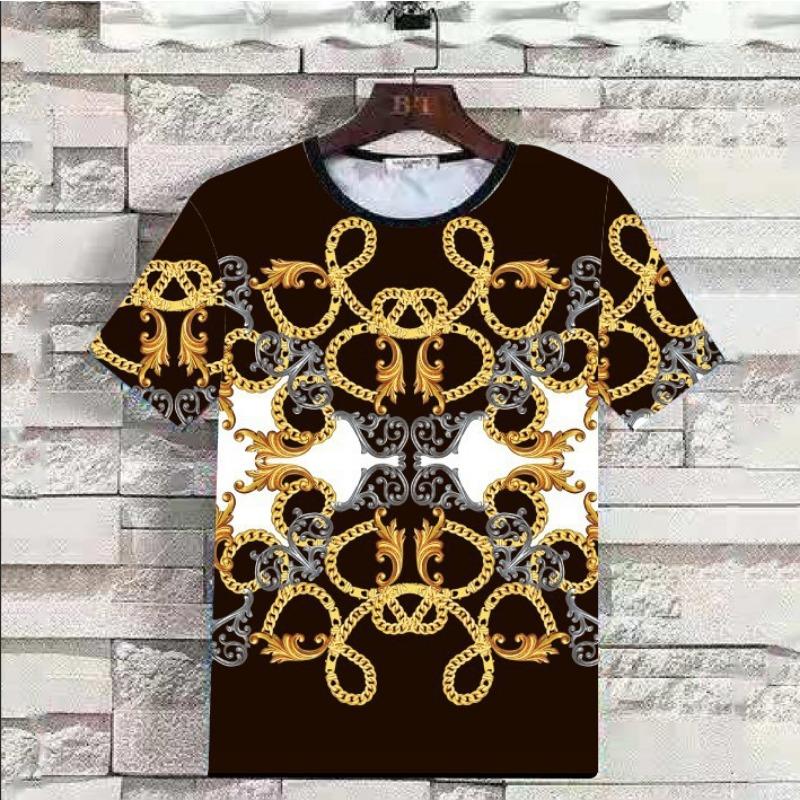 

Мужская футболка с коротким рукавом с цифровой 3D-печатью головы тигра, повседневная летняя футболка с круглым вырезом 6XL