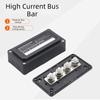 Heavy-Duty Modular Design DC 48v Distribution Block 4 Terminal Studs Power Distribution Block  RV