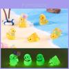 Adorable Luminous Playful Duckling Figurines Resin Miniature Decor Set