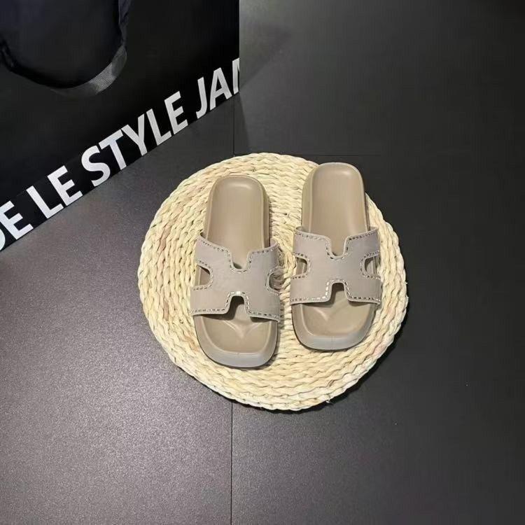 Su Yinyintong version~ New color Velcro casual thick bottom H-shaped second uncle slippers women's sandals outer wear summer new models