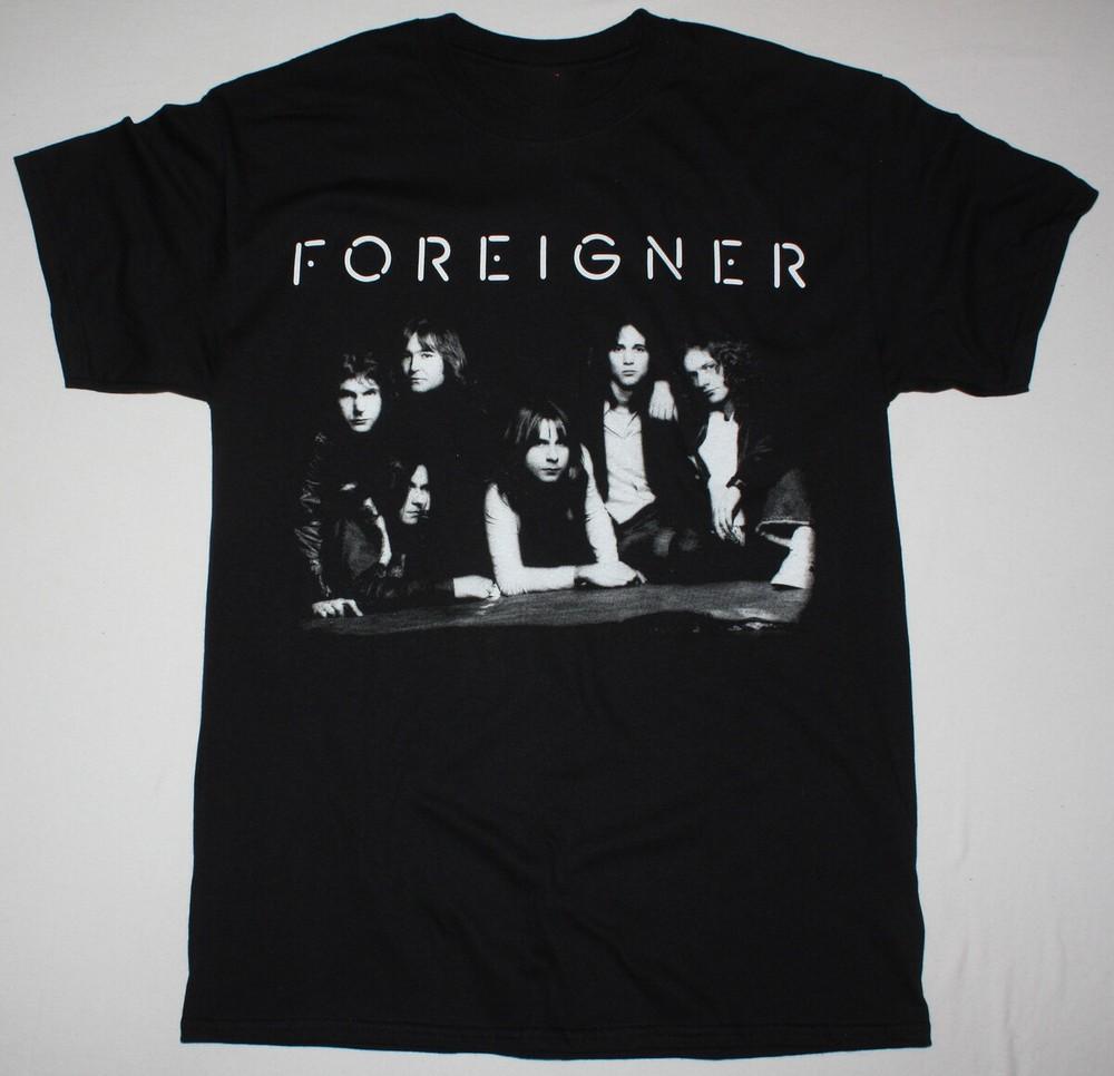 Rare FOREIGNER 1977 All Colletion Black Unisex All size Shirt D098 Unisex T-Shirt M