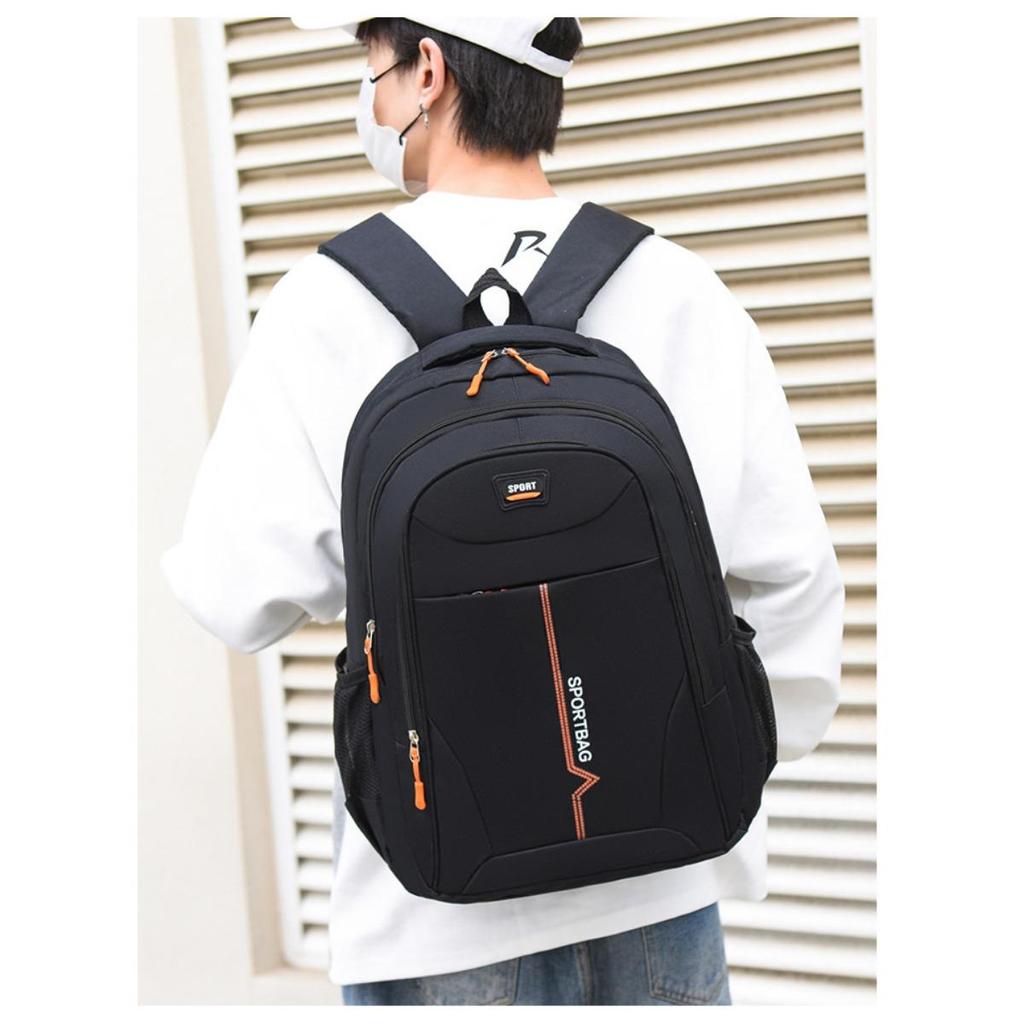 Unisex Casual Backpack - Durable Nylon Multi-Pocket Travel Bag , Ergonomic Shoulder Straps & Zipper Closure for Business Trips, Short-Distance Travel