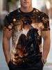 Men's Retro 3D Graphic Print T-Shirt - Perfect for Daily Wear and Vacation