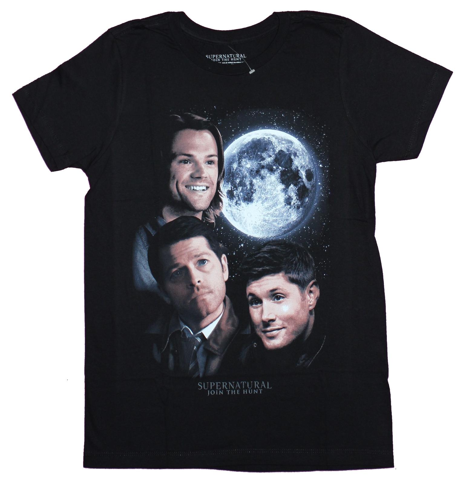 Supernatural Mens T-Shirt - Sam Dean Castiel Moon Image M