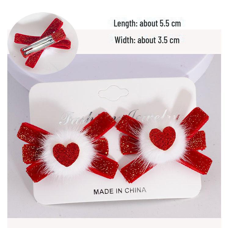 

Детская новогодняя заколка для волос: Банты и помпоны для девочек