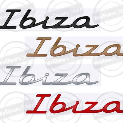 Μεταλλικό Για Ibiza Πίσω Σήμα Έμβλημα Χρωμιωμένο Γράμμα Λογότυπο Γυαλιστερό Μαύρο Ασημί Κόκκινο Αξεσουάρ Αυτοκόλλητο