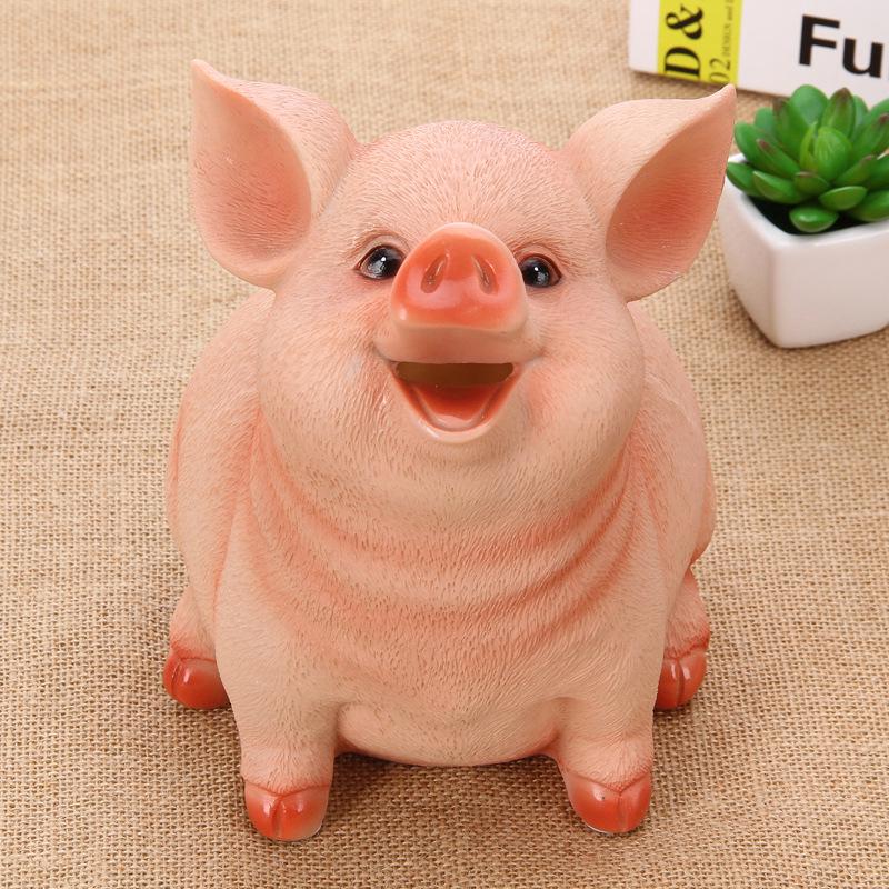 1pc Large & Small Adorable Pink Penny Bank - Durable  Resin Coin & Cash Storage Jar, Perfect Birthday Gift & Playful Home