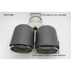 1Piece AK Dual Exhaust Tip Glossy Carbon Fiber Black Pipe Double Exhaust Tail End Pipe Exhaust Muffler Tip for Universal