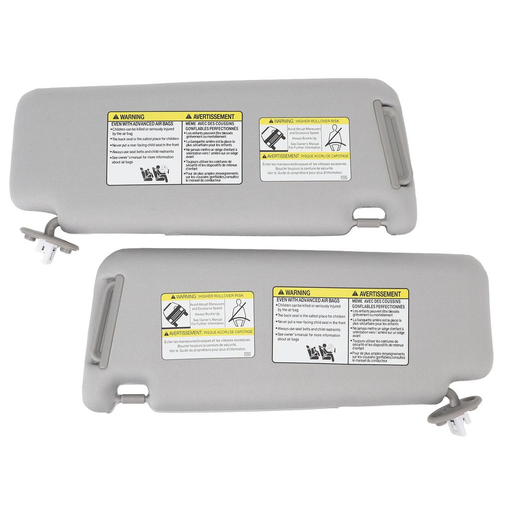 1 Pair Sun Visor 74320‑35A91‑B1 Gray Sun Shielding Visor Mirror with Makeup Mirror Replacement for Toyota 4Runner 2010