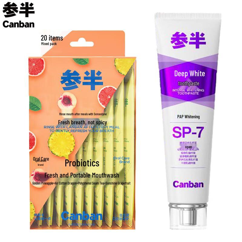 Canban Toothpaste and Mouthwash Set