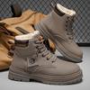 Martin Boots Men's Shoes Winter High-top Sports and Leisure Trend Tooling Velvet Thickened Cotton Shoes