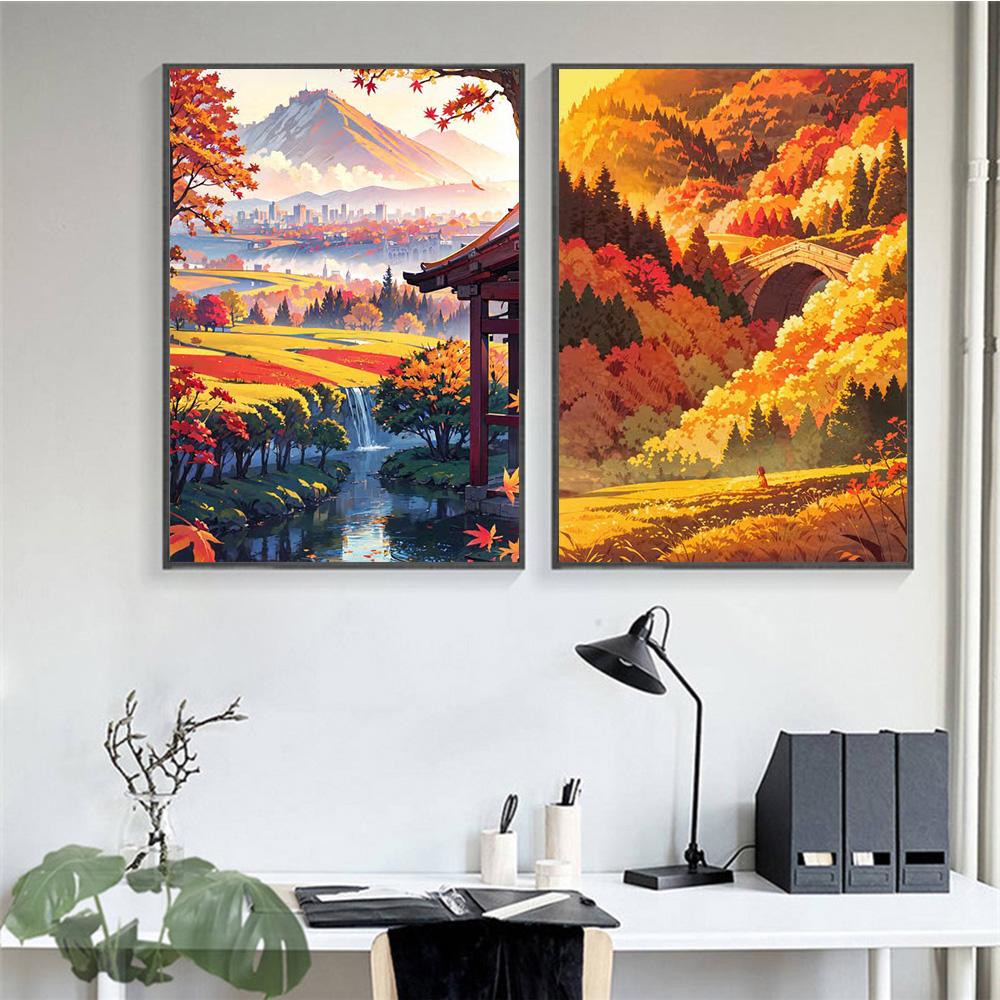 Anime Style Japanese Landscape Torii Prints Poster Canvas Painting Modern Wall Art Pictures For Living Room Bedroom Home Decor