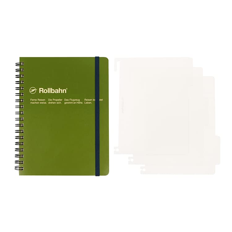 Rollbahn Pocket Memo L Rollbahn Index Sheet L [Delfonics] [2-piece set] (Olive) / (White) оливковый