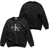 Calvin Klein Felpa Girocollo con Stampa Logo Solido Uomo top Nero 40GC200-001