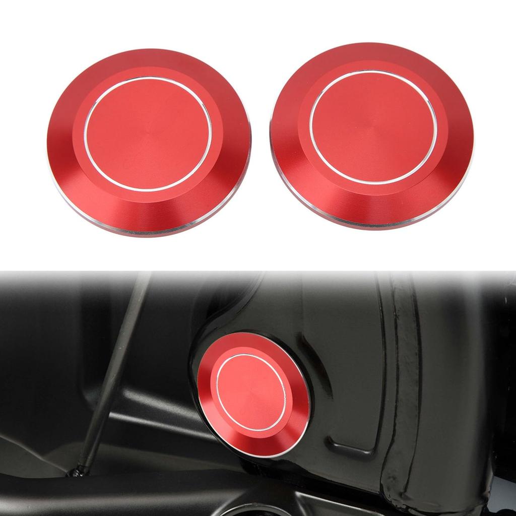 KIMISS 2pcs Frame Hole Plug, CNC Aluminum Motorcycle Frame Hole Cap Dustproof Round Frame