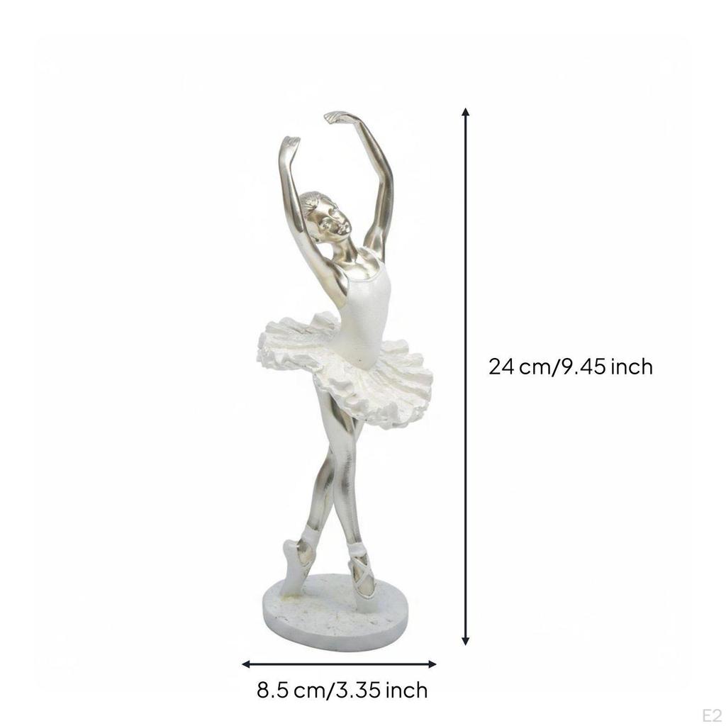 Dancing Ballet Dancer Figurine Resin Ballerina Gift Statue for Girls,
