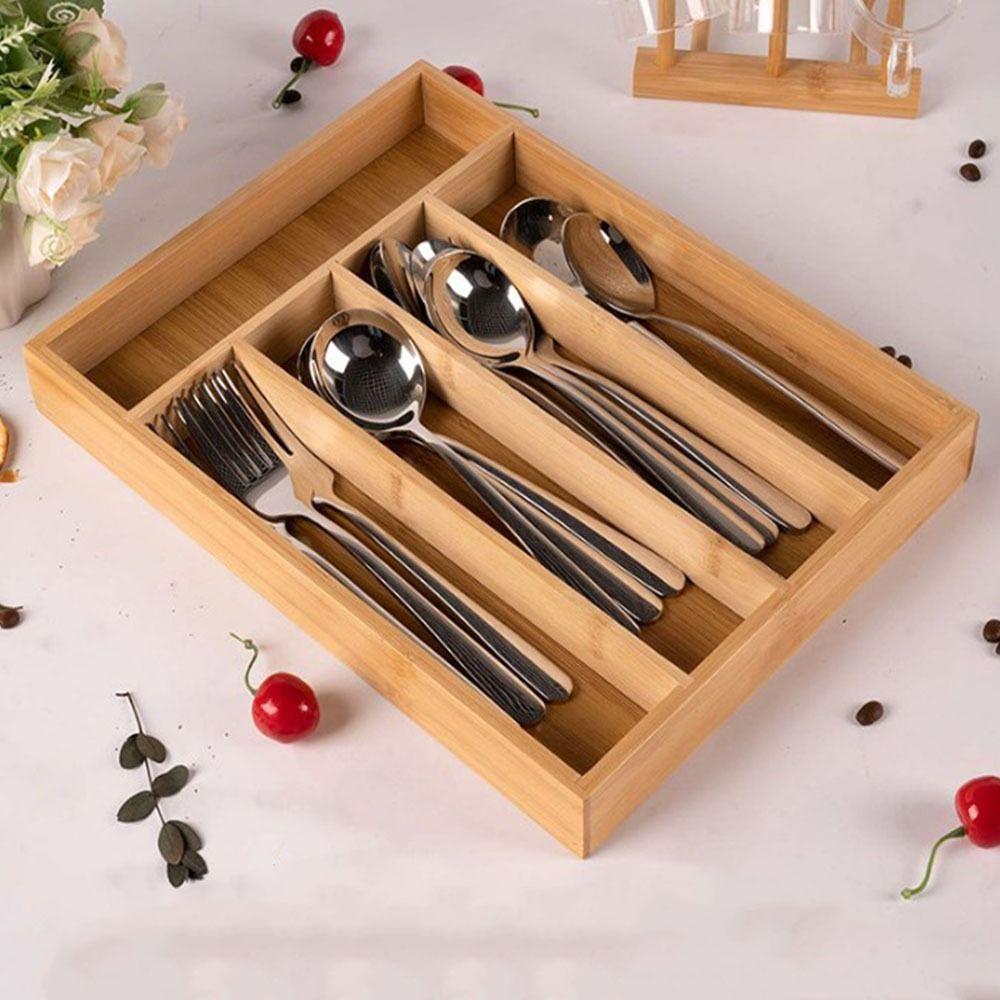 

Creative Kitchen Drawer Holder 5-Slot Cutlery Drawer Organizer Utensil Storage Box Kitchen Utensil