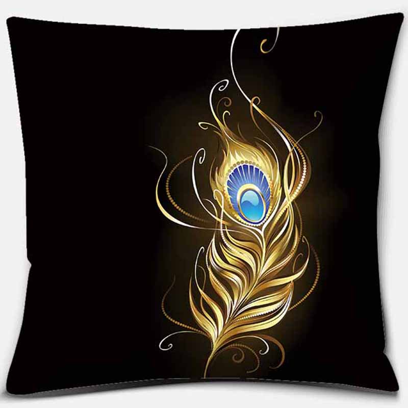 Black Geometric Printing Pillowcase Home Decoration Car Sofa Cushion Cover